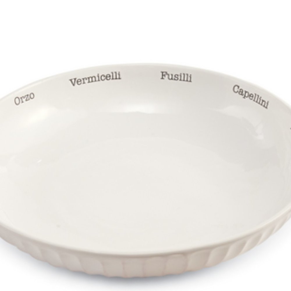MUD PIE Large Pasta Serving Bowl. White